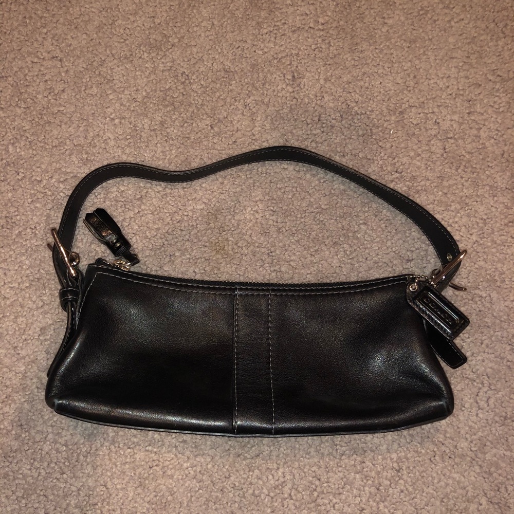 NWOT COACH Black Leather Purse